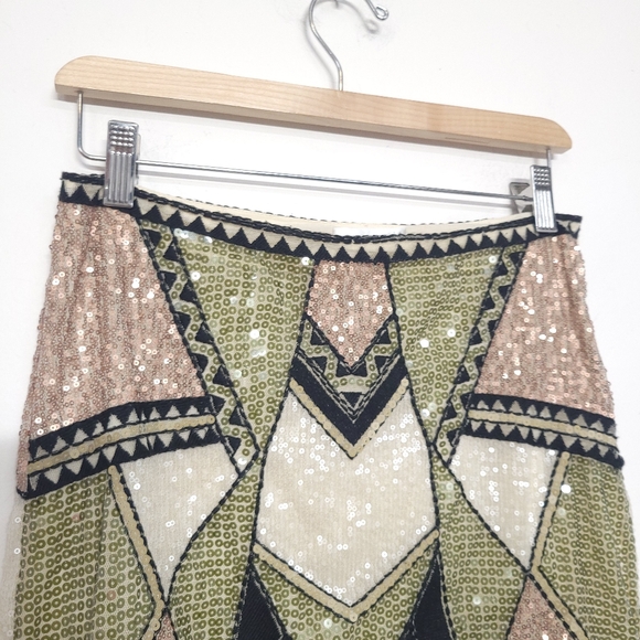 Promod sequins Bohemian mini Party skirt - Picture 4 of 15